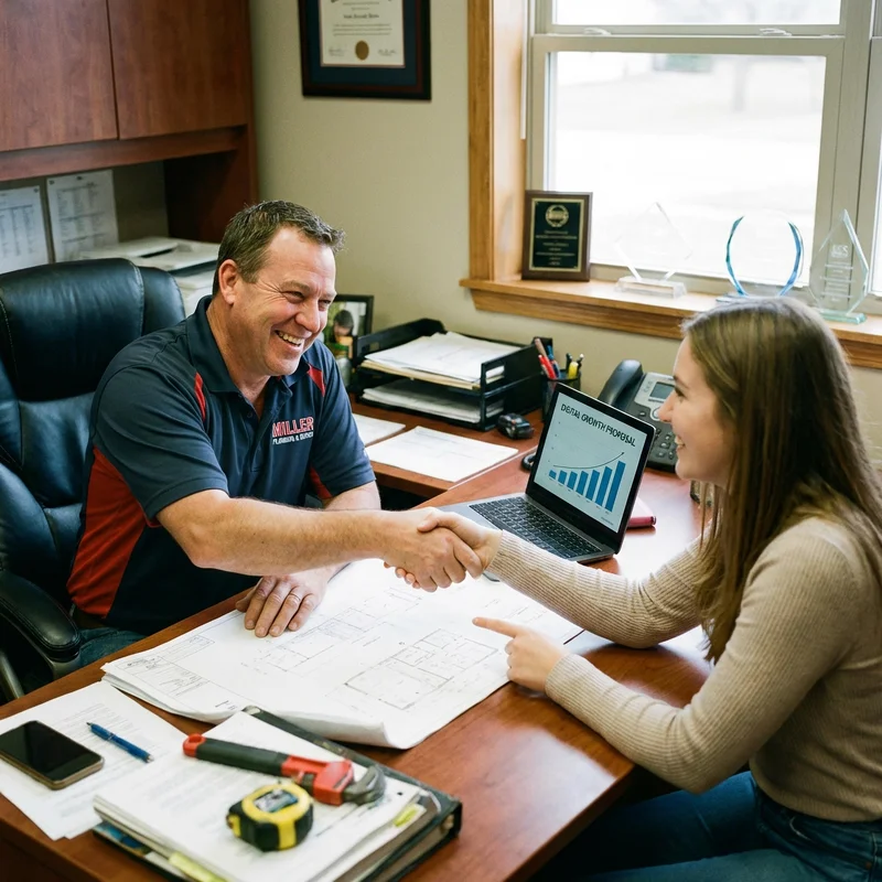 Digital marketing strategy meeting