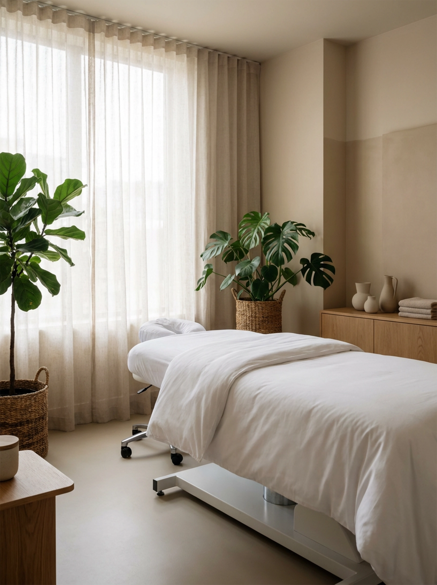 Luxurious med spa treatment room